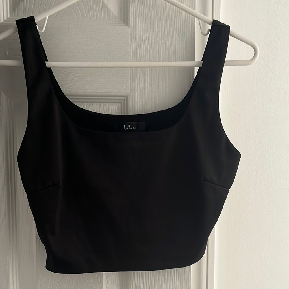 LULUS Black Women's Top (satin)